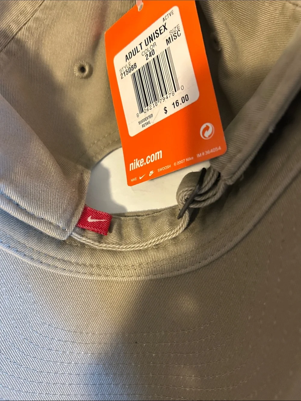 Nike Men’s Tan/Khaki Swoosh Baseball Caps - Embroidered Logo